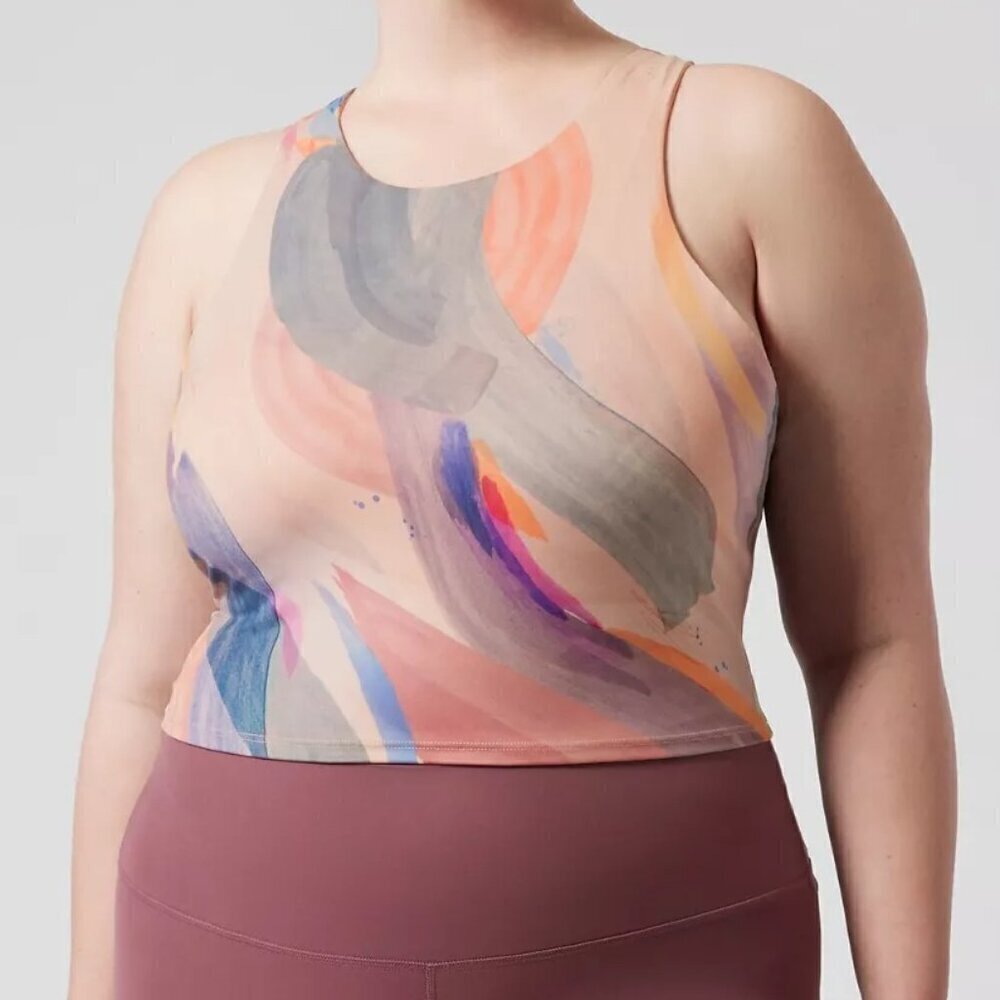 NWT - Athleta Conscious Crop Printed D-DD - Size 1X